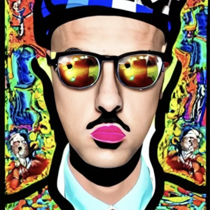 Bad Bunny in the style of Salvador Dali     2